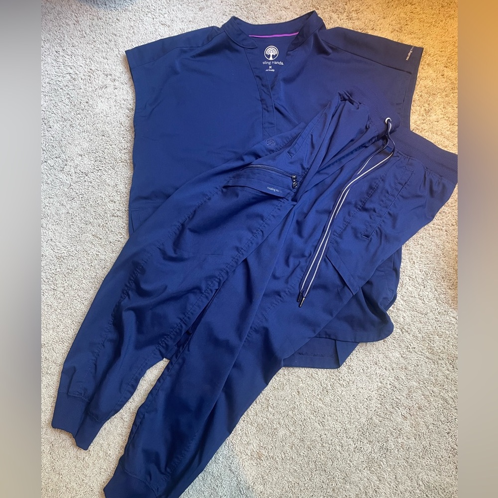 Healing Hands Navy Blue scrubs